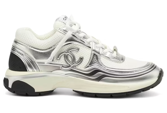 Chanel CC Runner White Silver